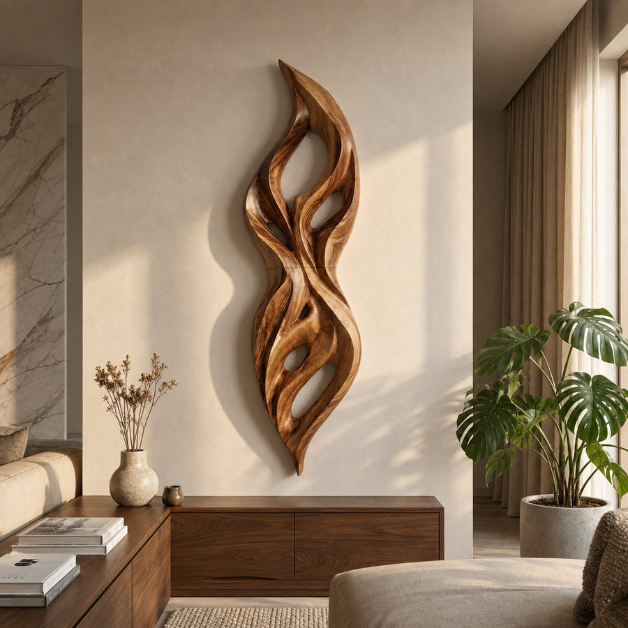 Organic Curved Wall Art For Hallway