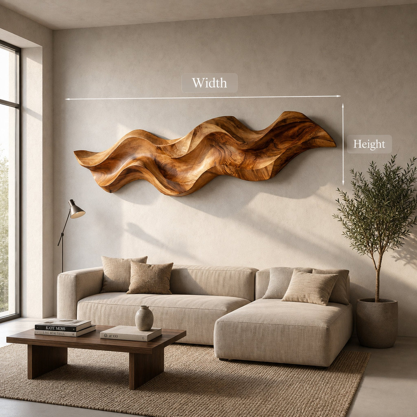 Organic Curved Wood Wall Art For Contemporary Home Decor - product view 8