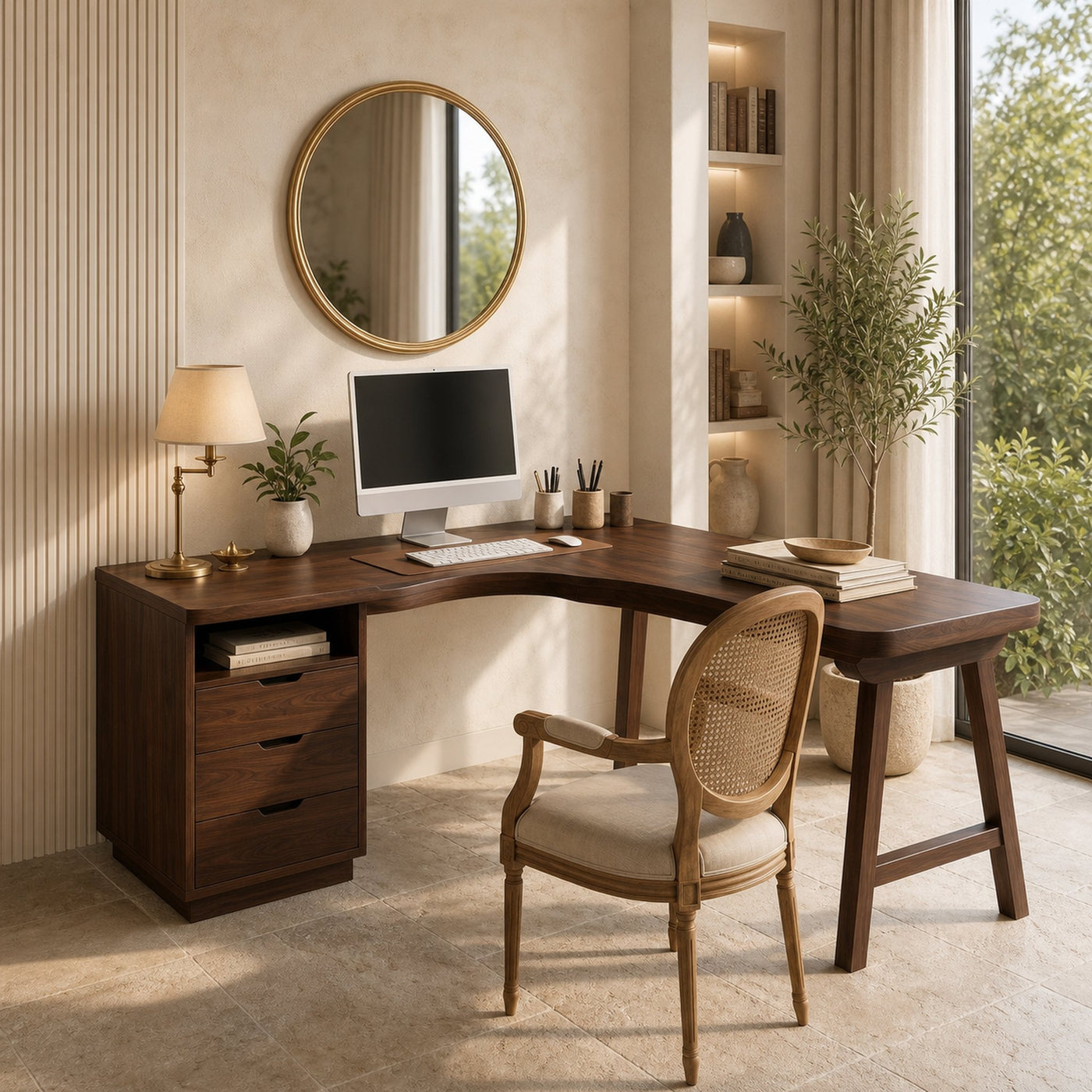 Organic Executive Desk Bedroom Workspace - product view 6