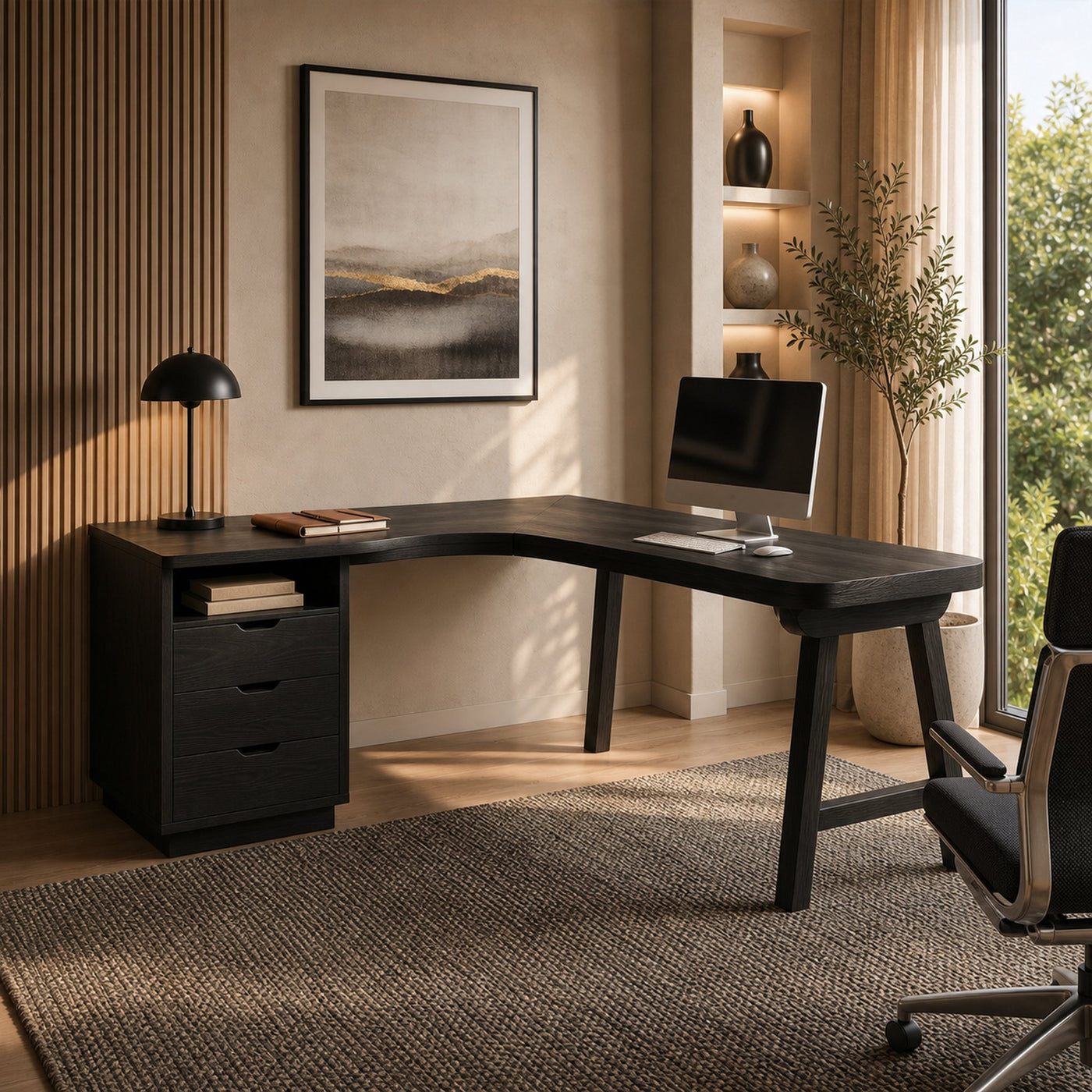 Organic Executive Desk Bedroom Workspace - product view 7