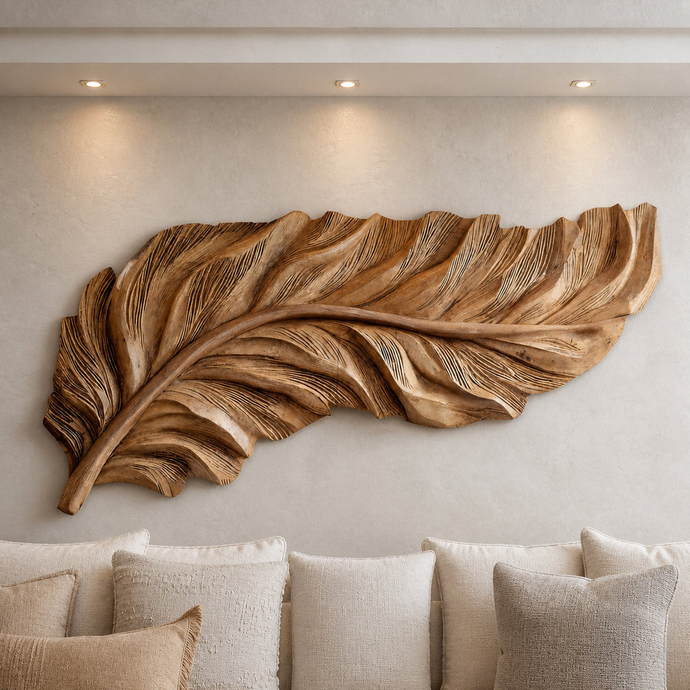 Organic Feather Wall Art Nature Inspired For Home Decor - product view 2