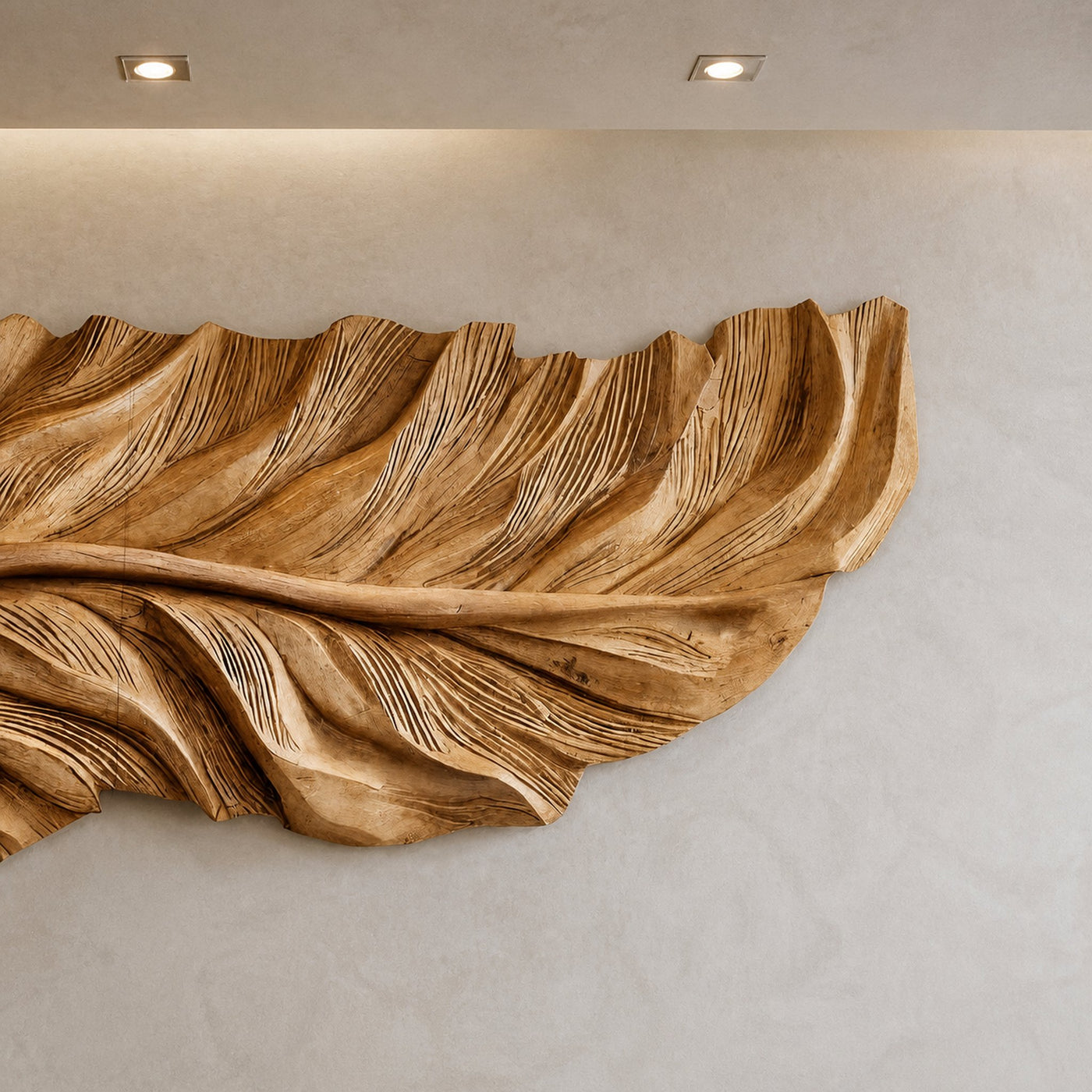 Organic Feather Wall Art Nature Inspired For Home Decor - product view 4