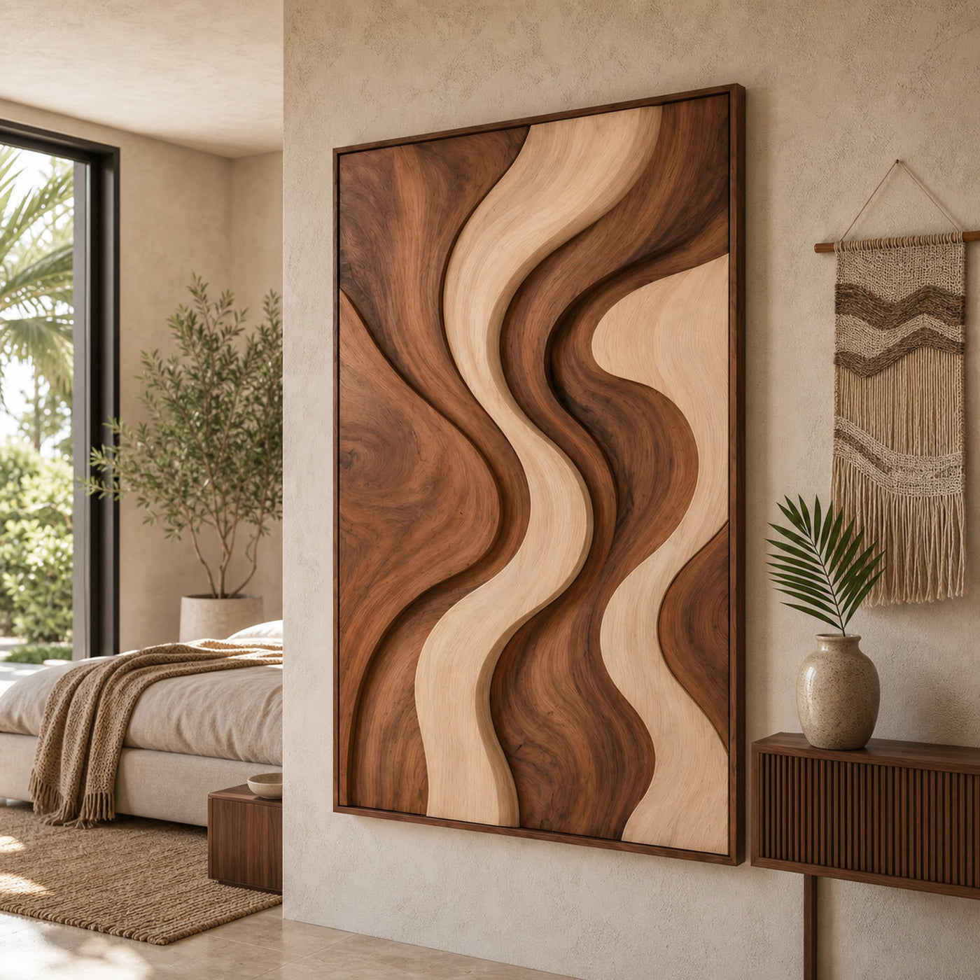 Organic Flow Panel Wall Art For Contemporary Home