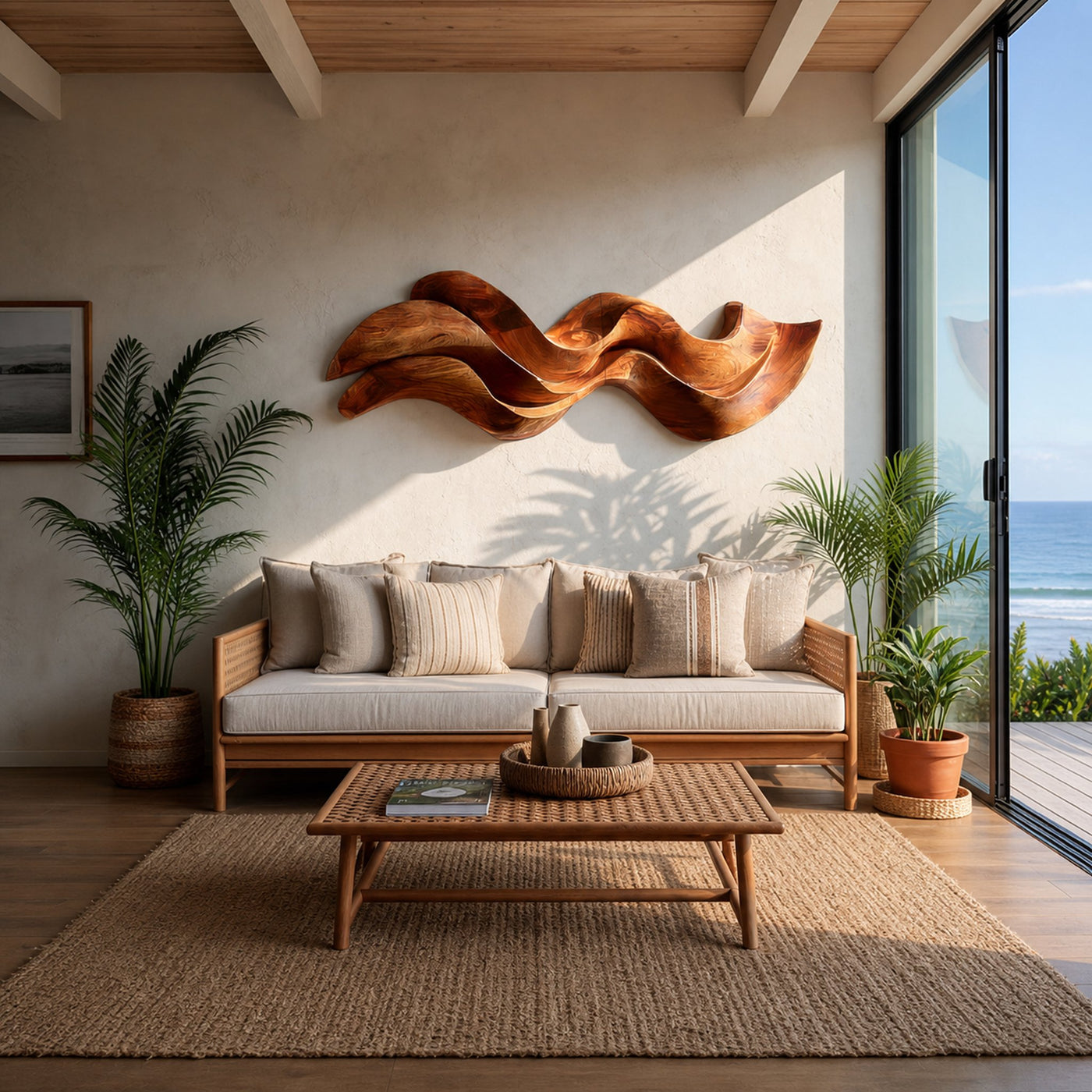 Organic Flowing Wooden Wall Art For Home Styling - product view 6