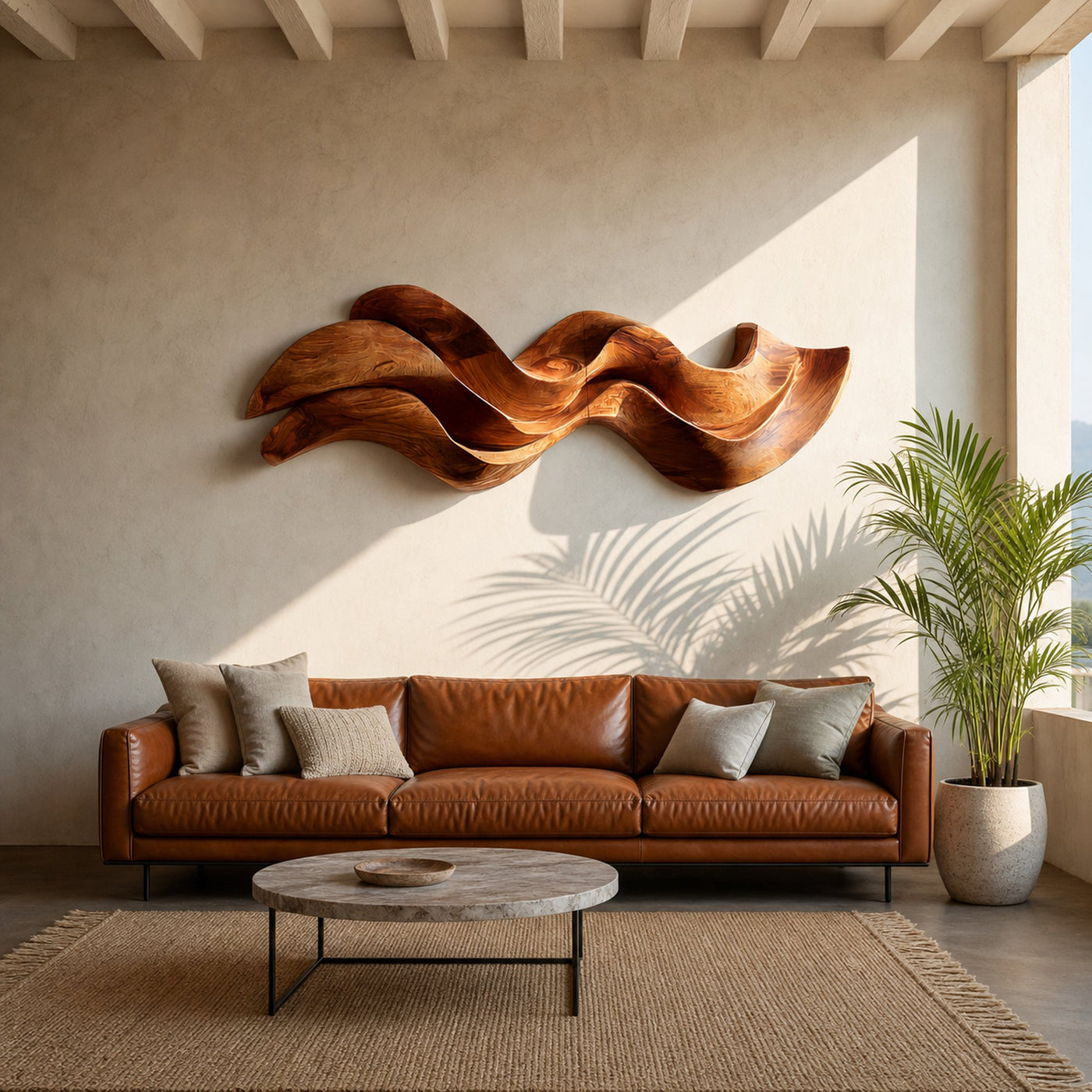 Organic Flowing Wooden Wall Art For Home Styling - product view 7