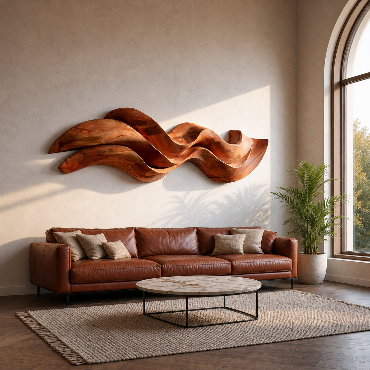Organic Flowing Wooden Wall Art For Home Styling - product view 8