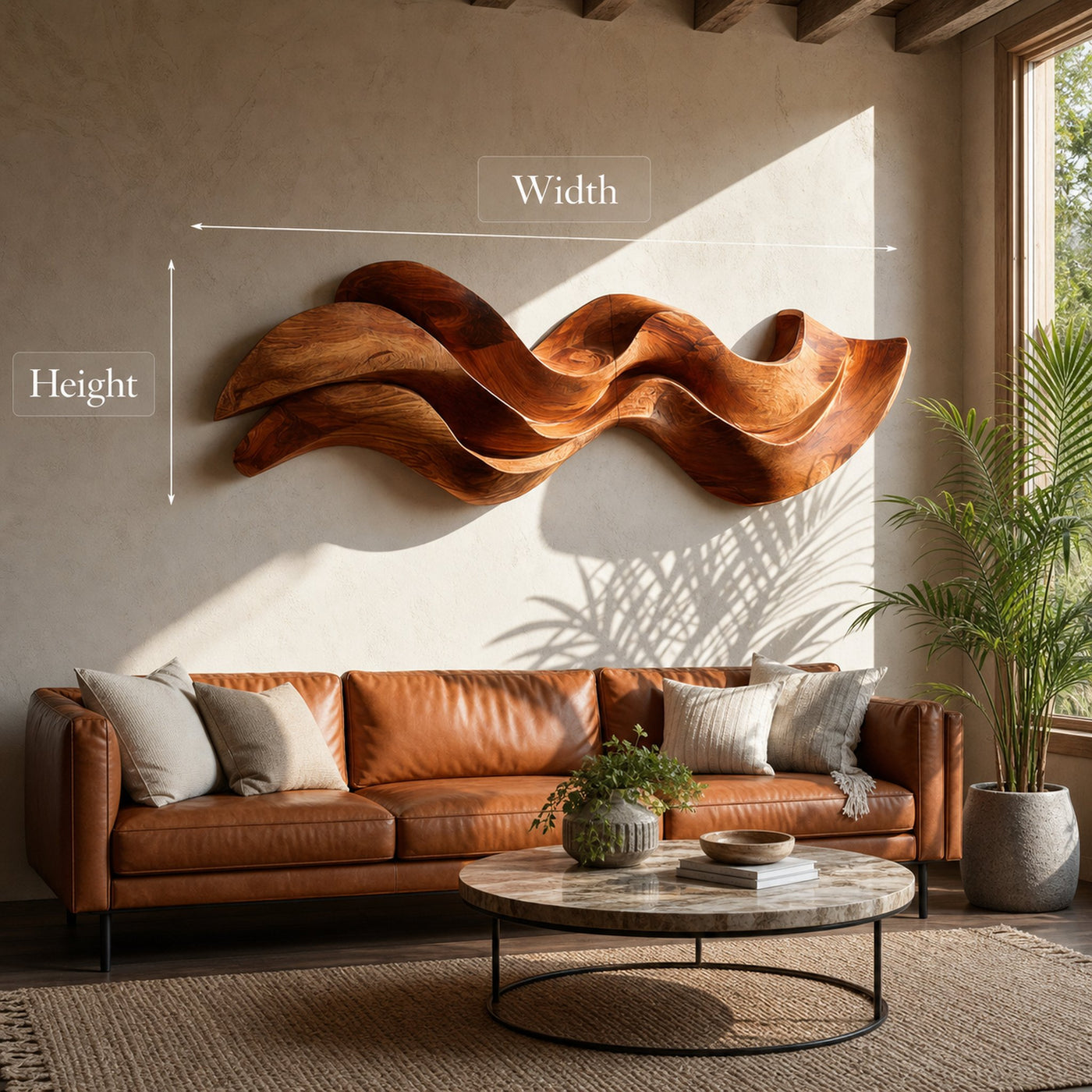 Organic Flowing Wooden Wall Art For Home Styling - product view 9