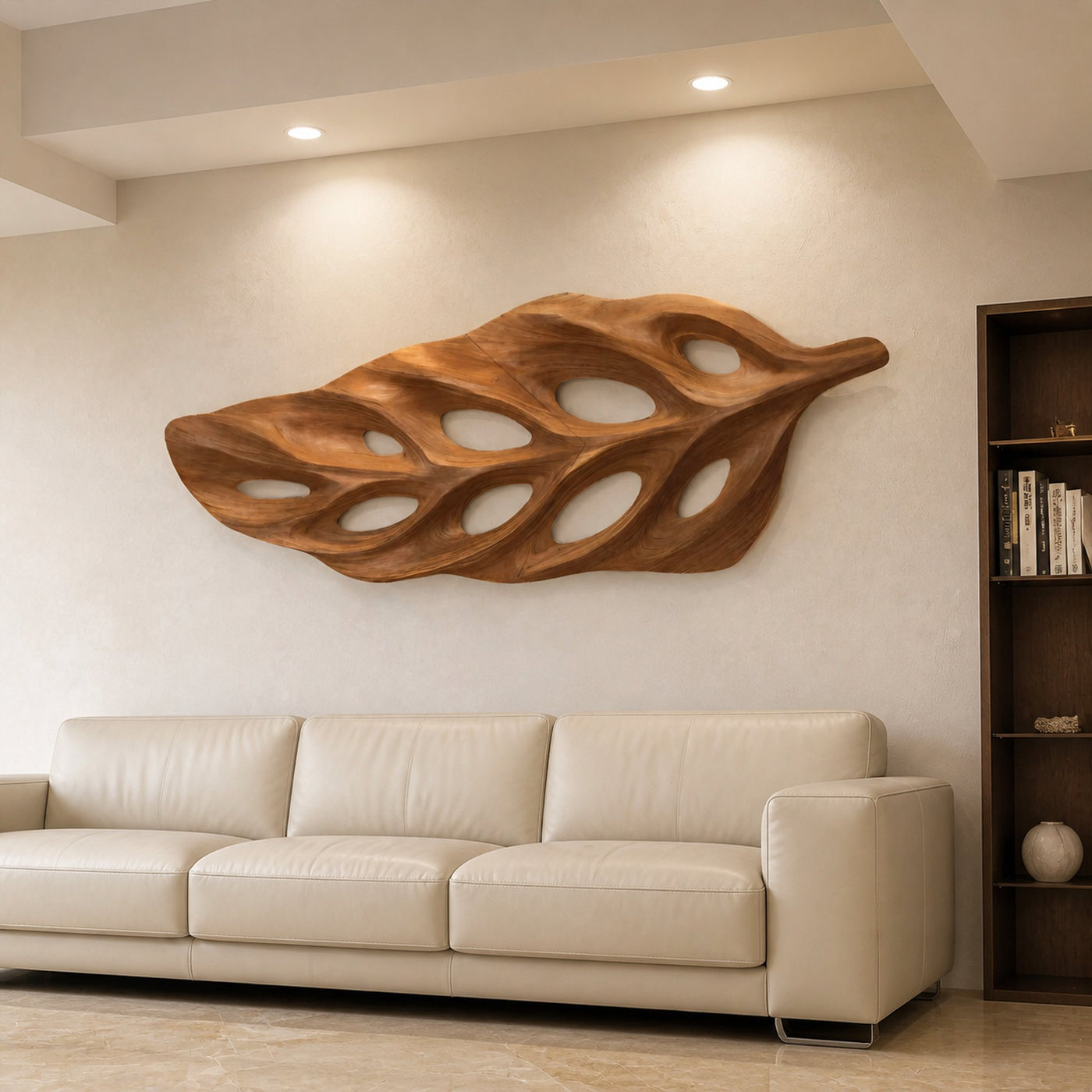 Organic Leaf Shaped Wall Art Sculpture For Living Room