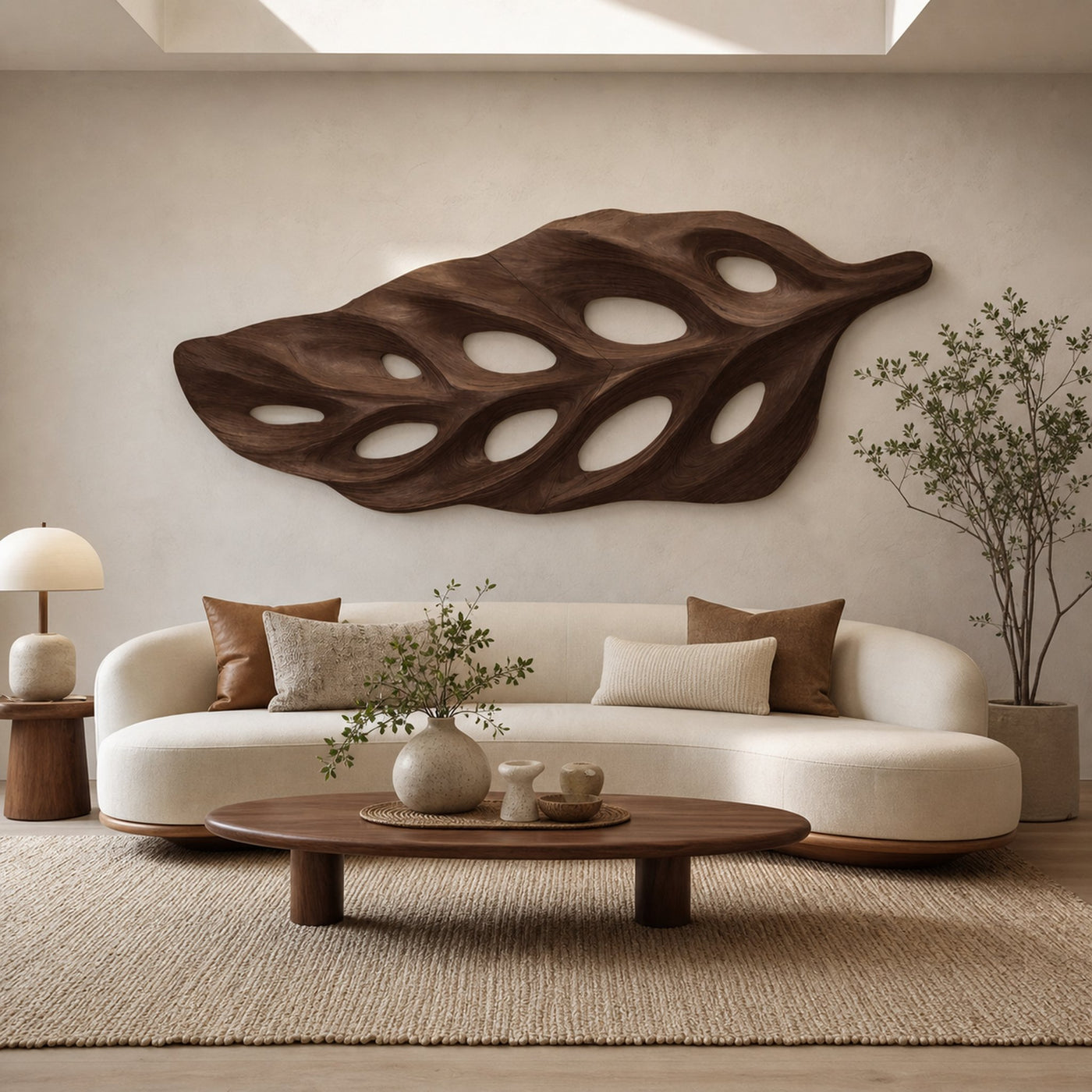 Organic Leaf Shaped Wall Art Sculpture For Living Room - product view 6
