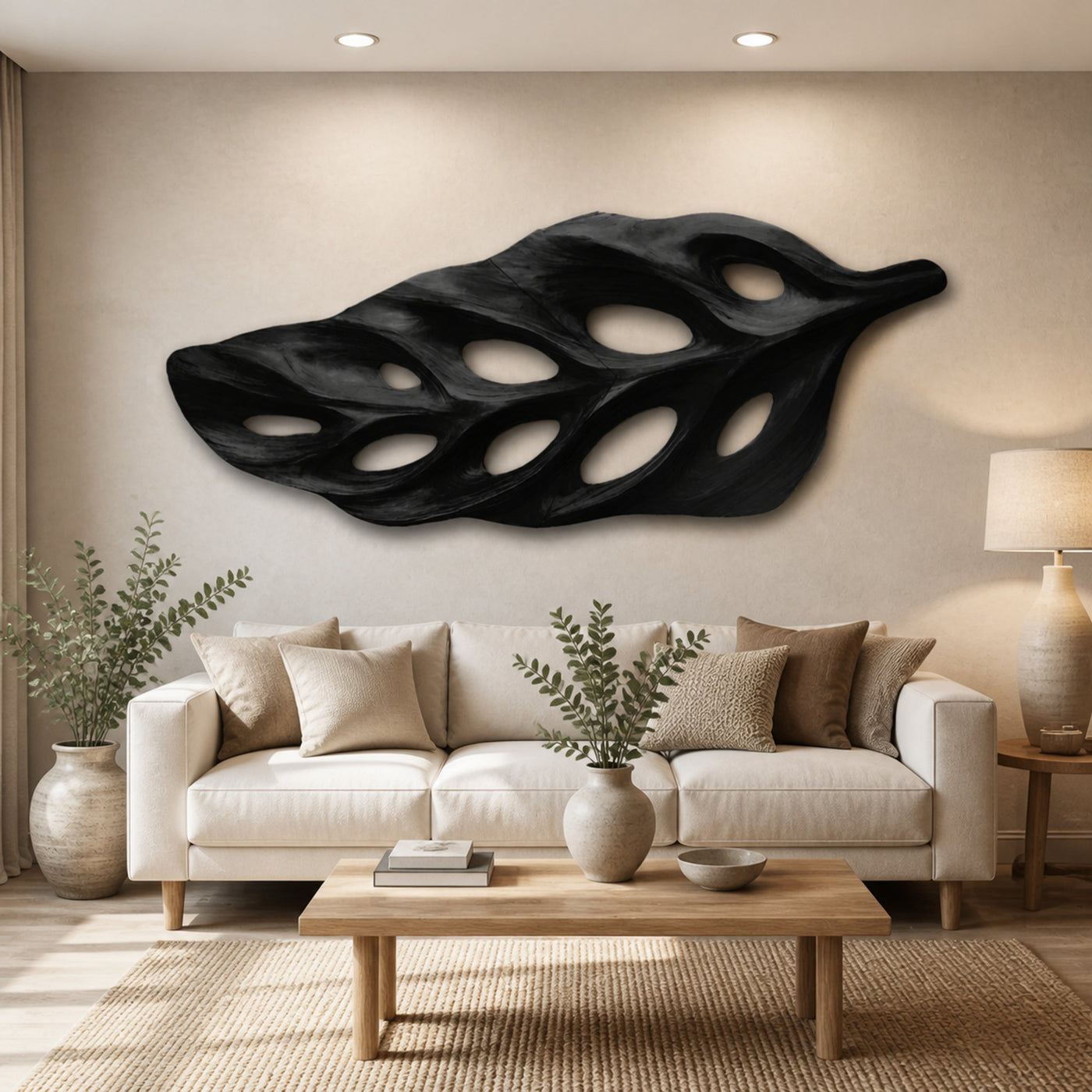 Organic Leaf Shaped Wall Art Sculpture For Living Room - product view 7