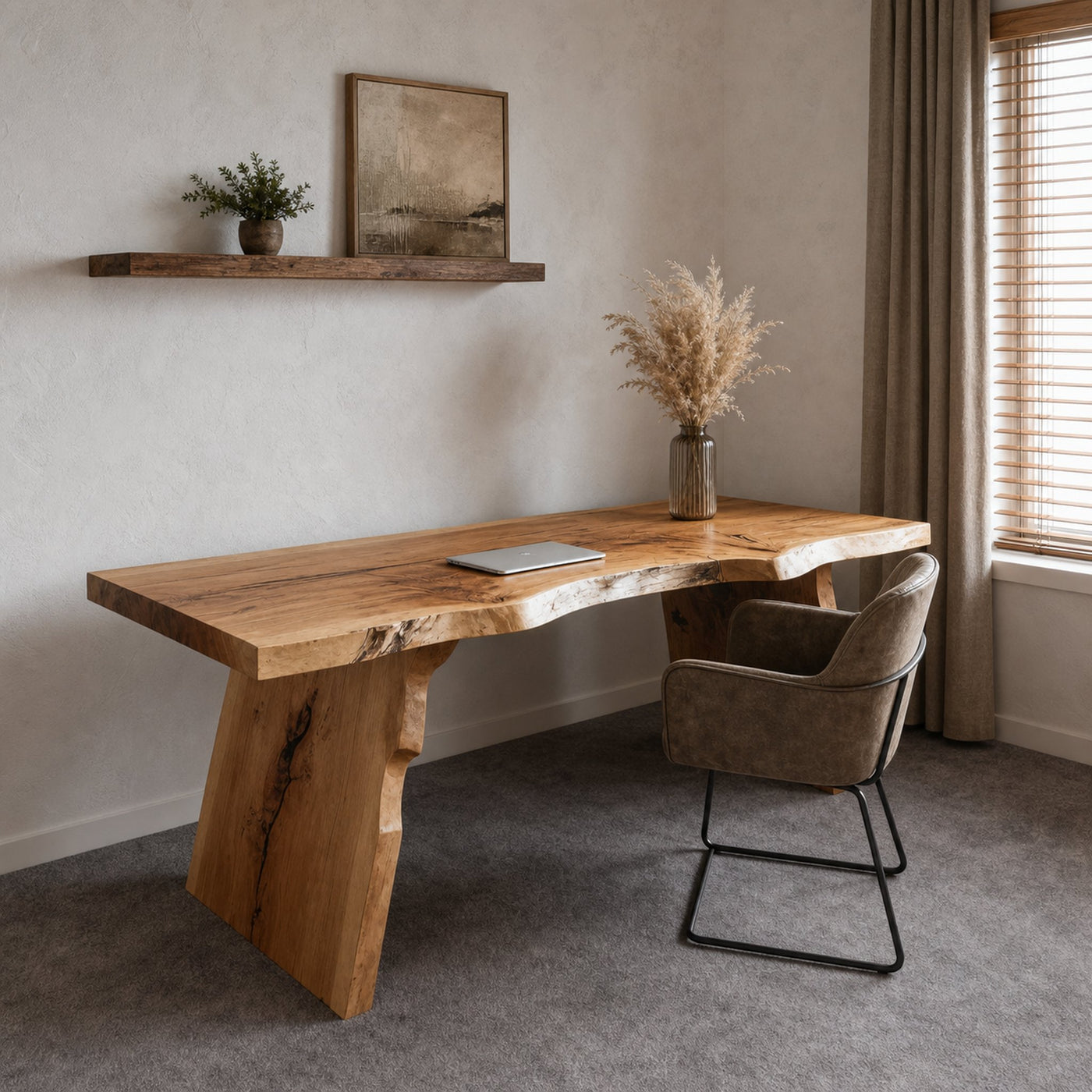 Organic Live Edge Desk For Home Office Setup