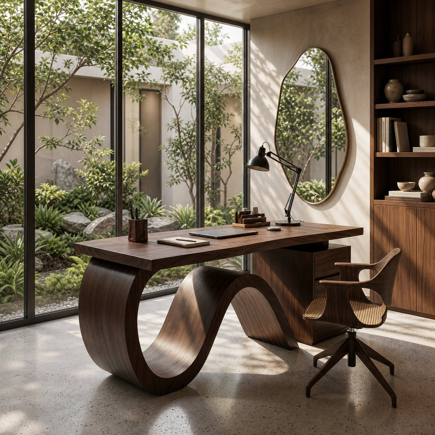 Organic Live Edge Executive Desk City Office - product view 6
