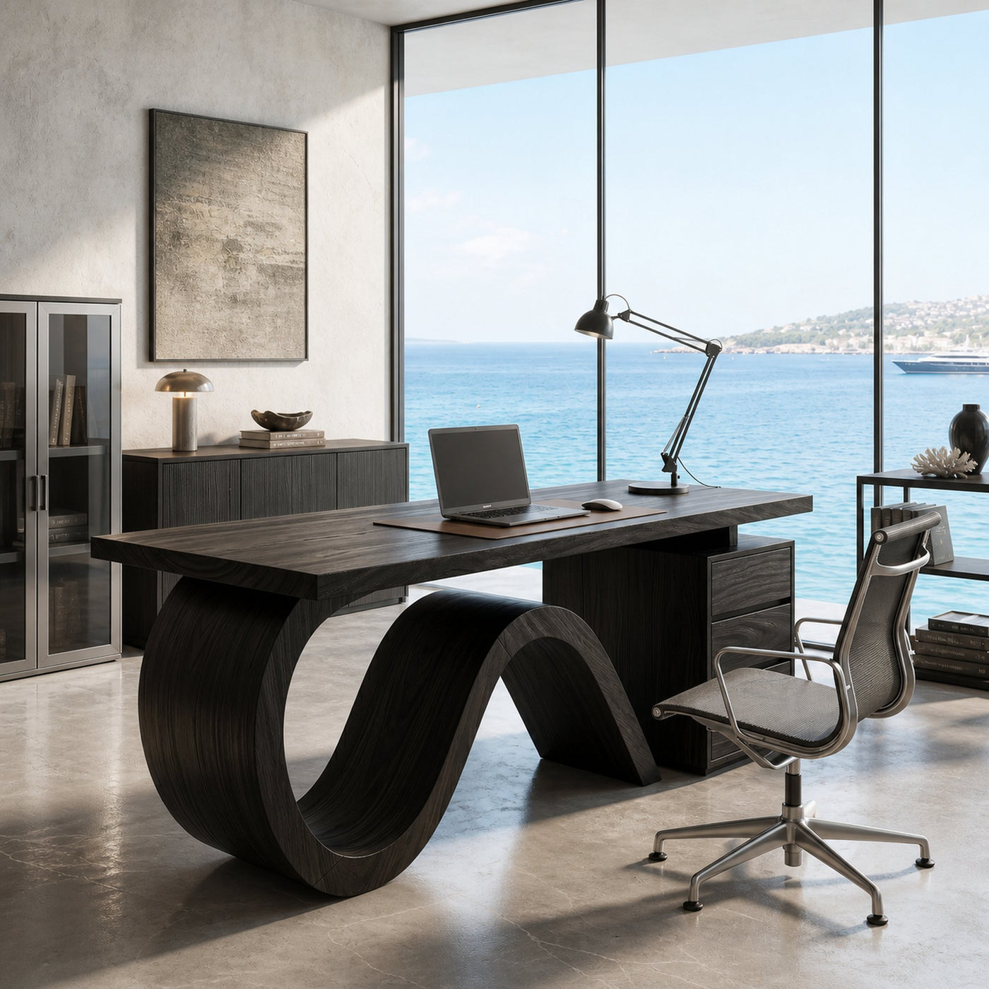 Organic Live Edge Executive Desk City Office - product view 7