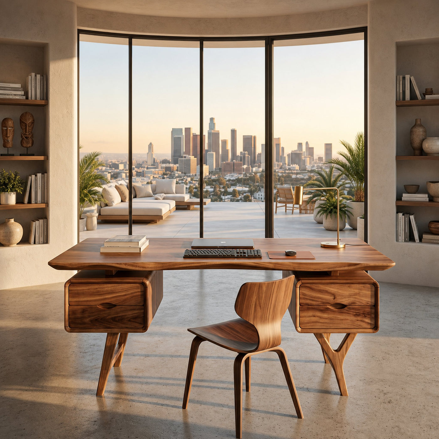 Organic Live Edge Executive Desk Coastal Office