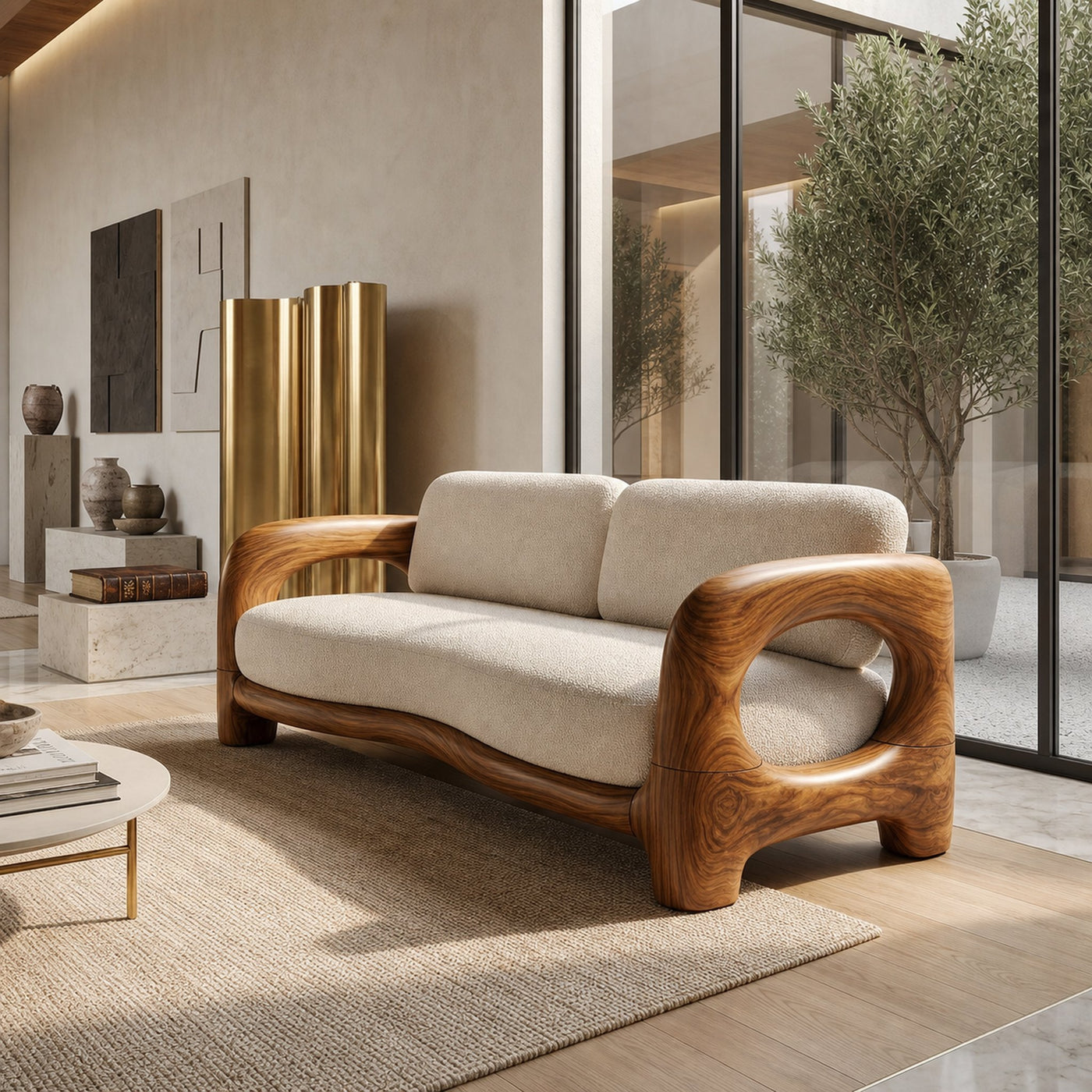 Organic Loop Frame Sofa Luxury Modern Residence