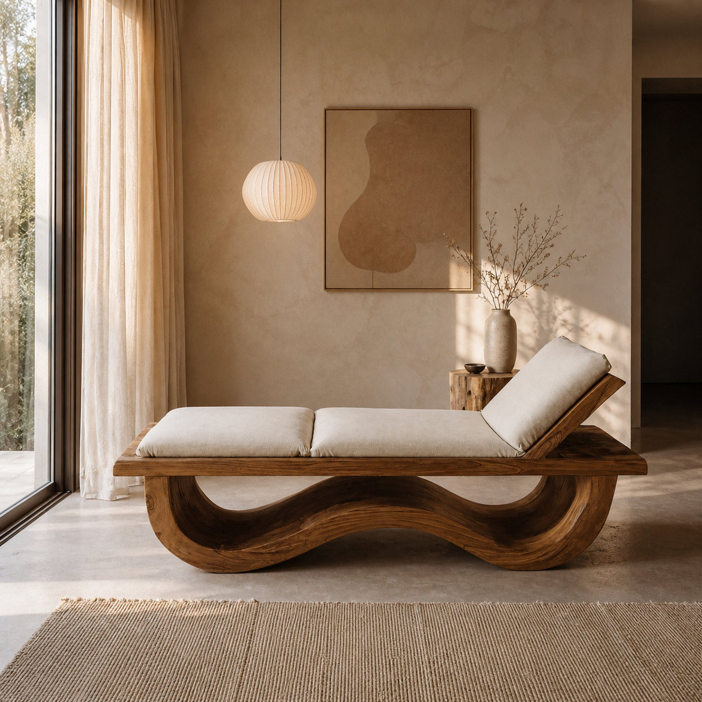 Organic Lounge Chair For Living Room Or Bedroom
