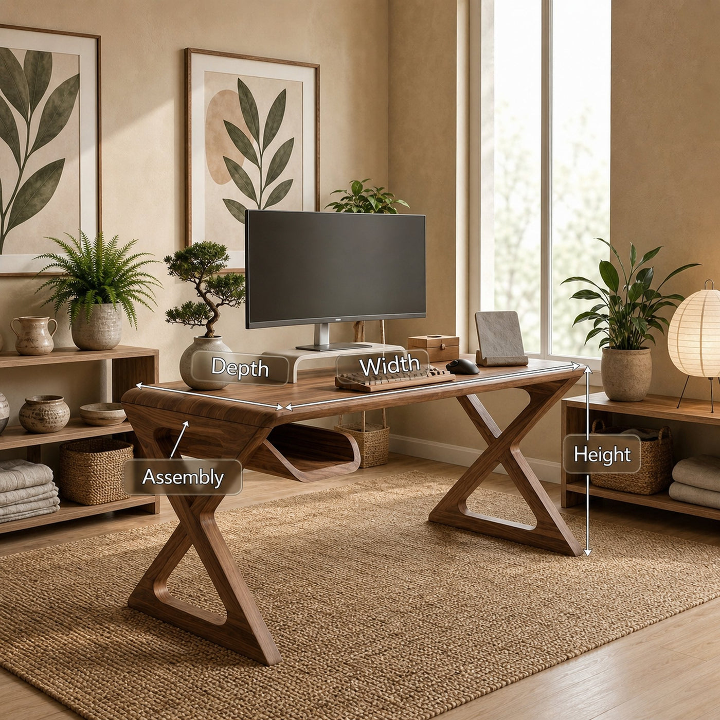 Organic Modern Computer Desk For Bedroom - product view 8