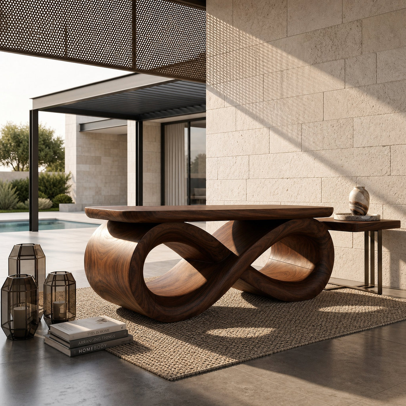 Organic Modern Dining Bench Luxury Home - product view 6