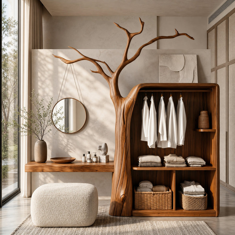 Organic Modern Hanging Clothes Rack Tree Coat Rack Bedroom And Dressing Room