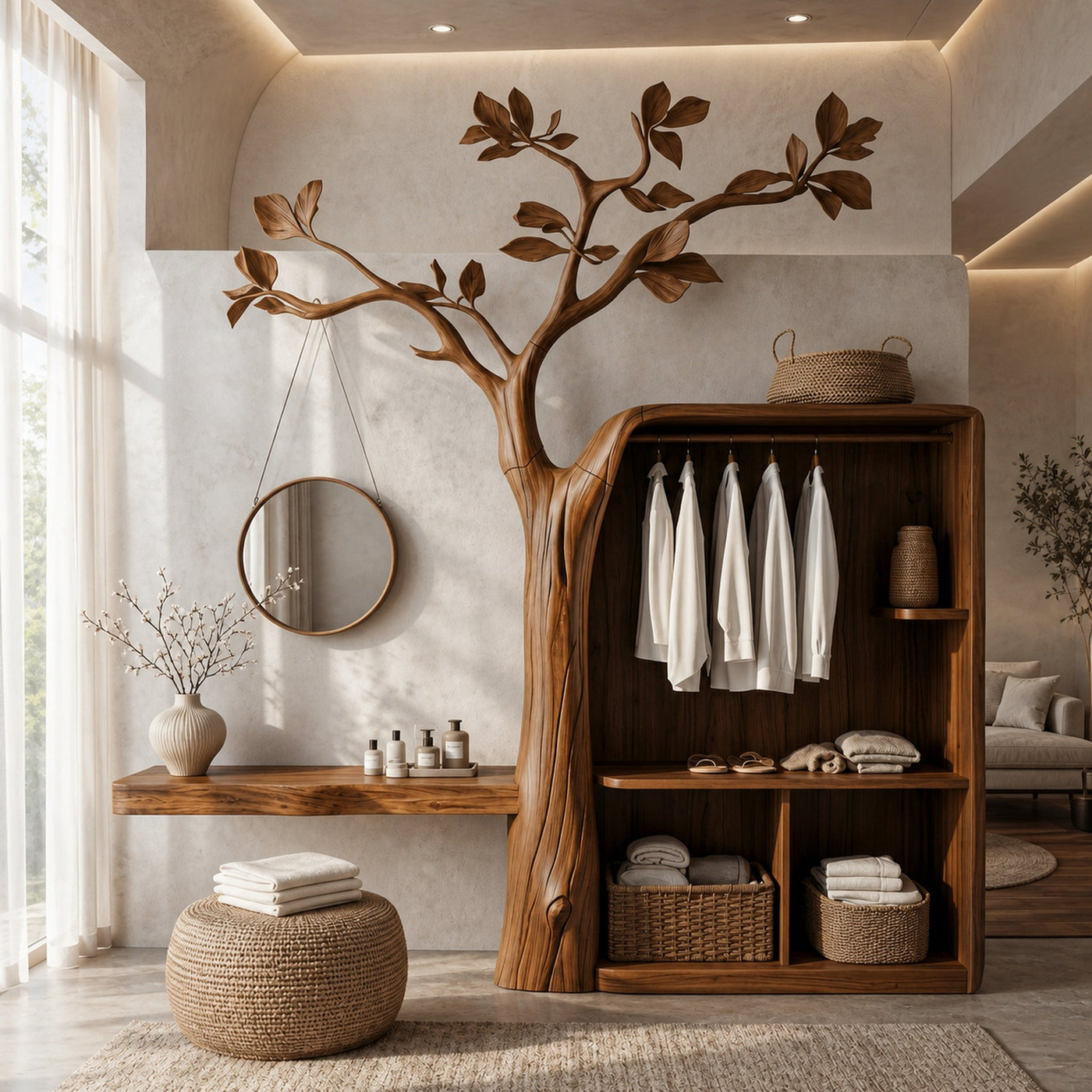 Organic Modern Hanging Clothes Rack Tree Coat Rack Bedroom And Dressing Room - product view 6