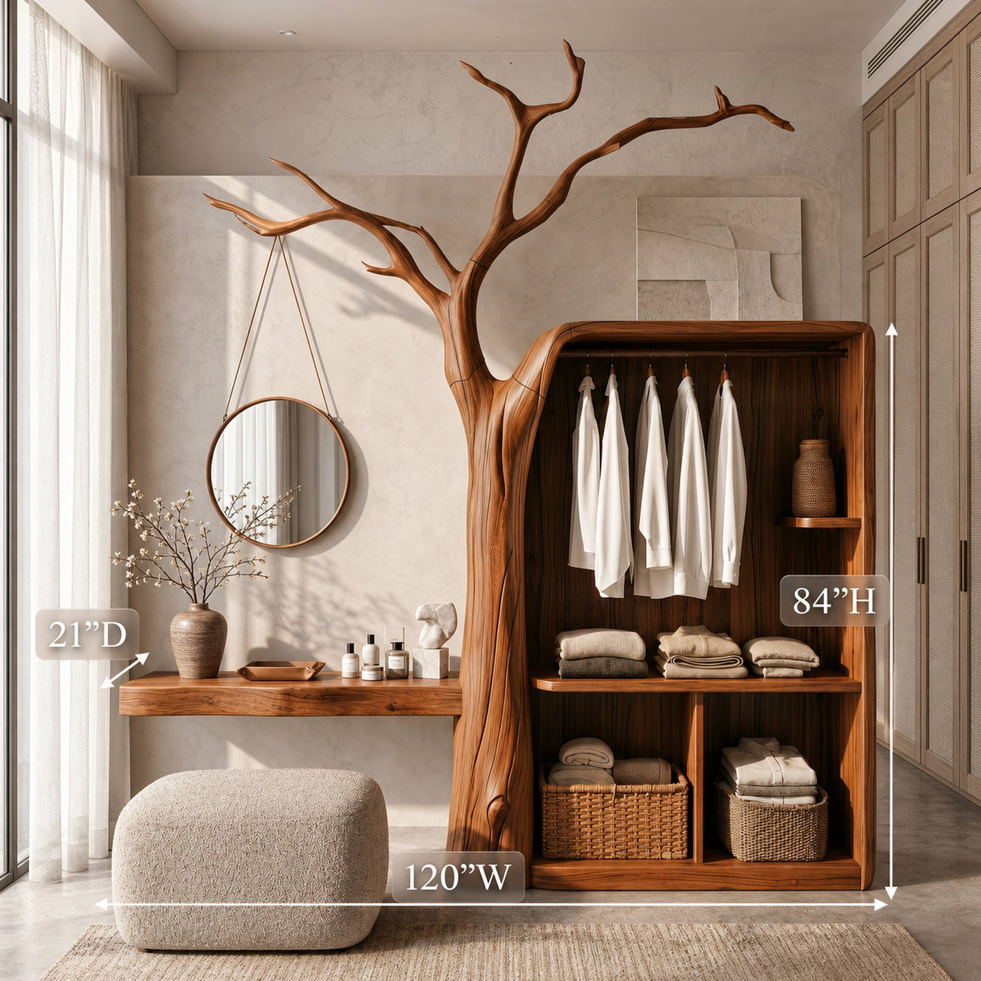 Organic Modern Hanging Clothes Rack Tree Coat Rack Bedroom And Dressing Room - product view 8