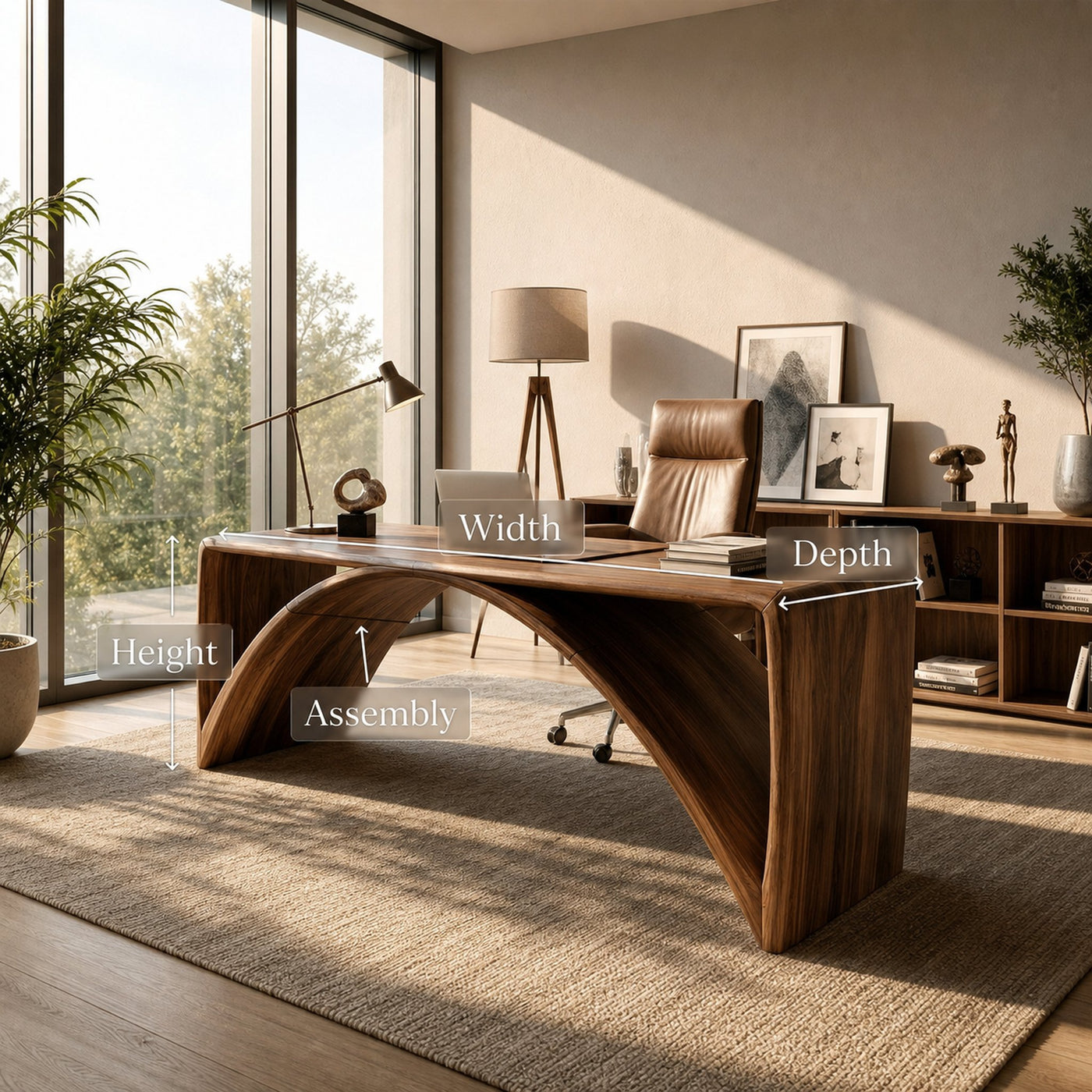 Organic Modern Office Desk For Workspace - product view 8