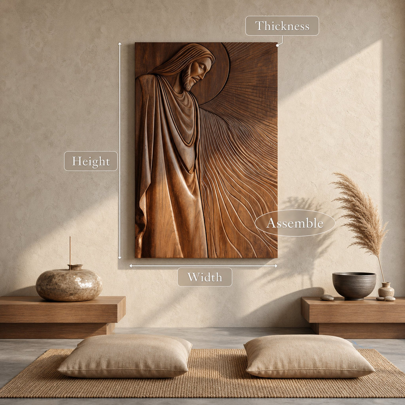 Organic Modern Sacred Wall Art For Living Room - product view 8