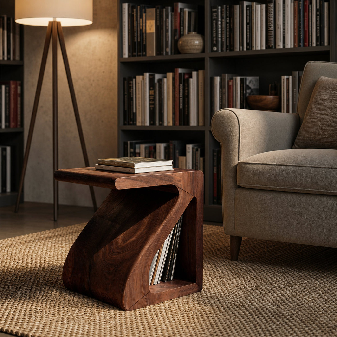 Organic Modern Side Table For Living Decor - product view 6
