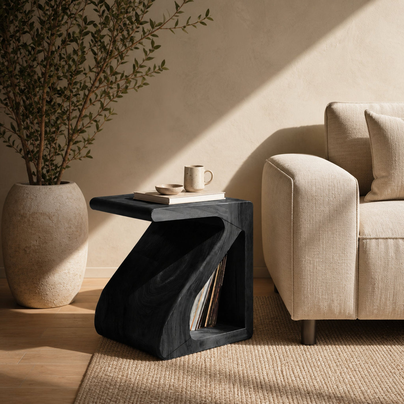 Organic Modern Side Table For Living Decor - product view 7