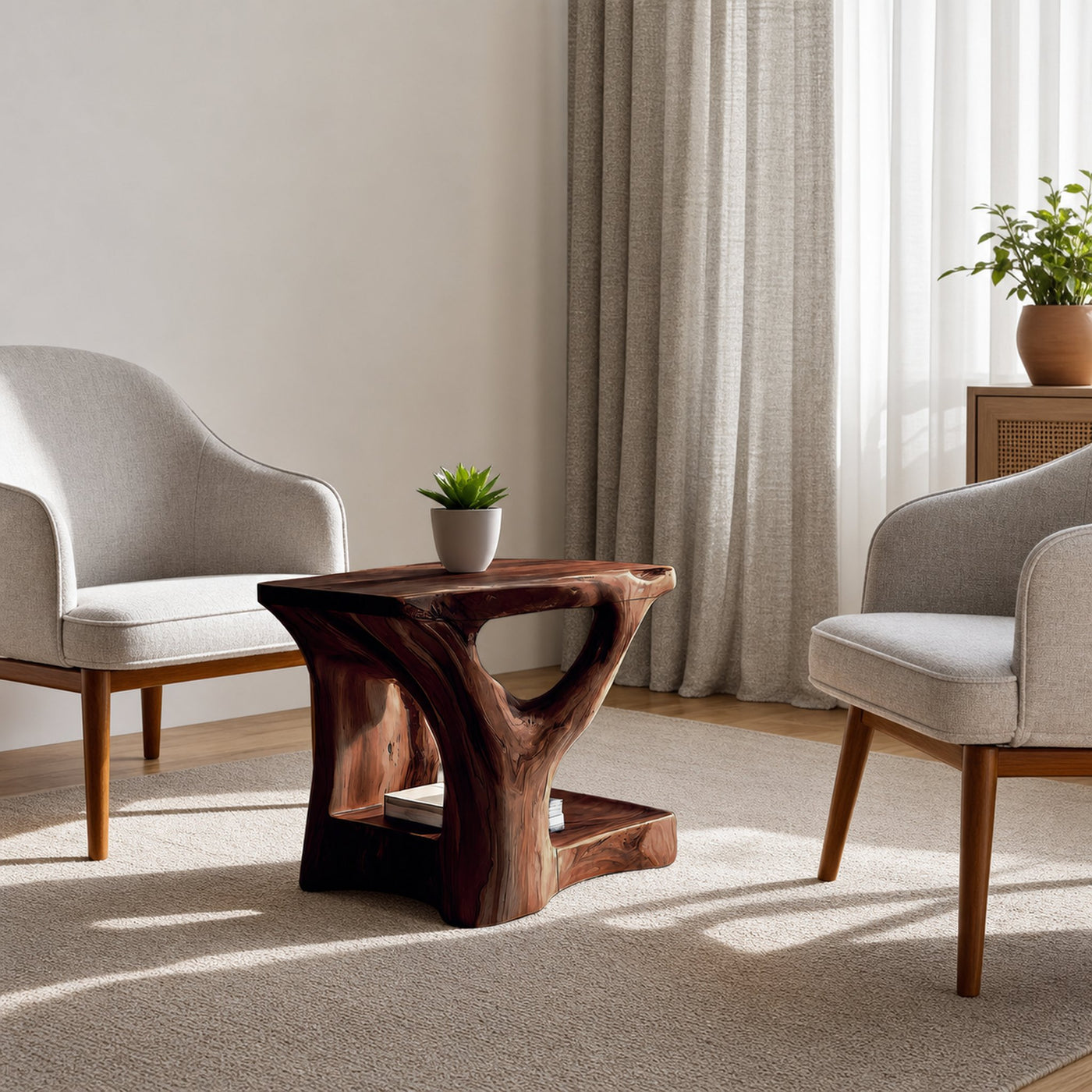 Organic Nature Inspired Side Table For Minimalist Interiors - product view 6