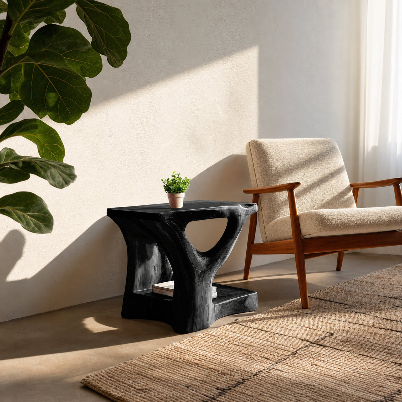 Organic Nature Inspired Side Table For Minimalist Interiors - product view 7