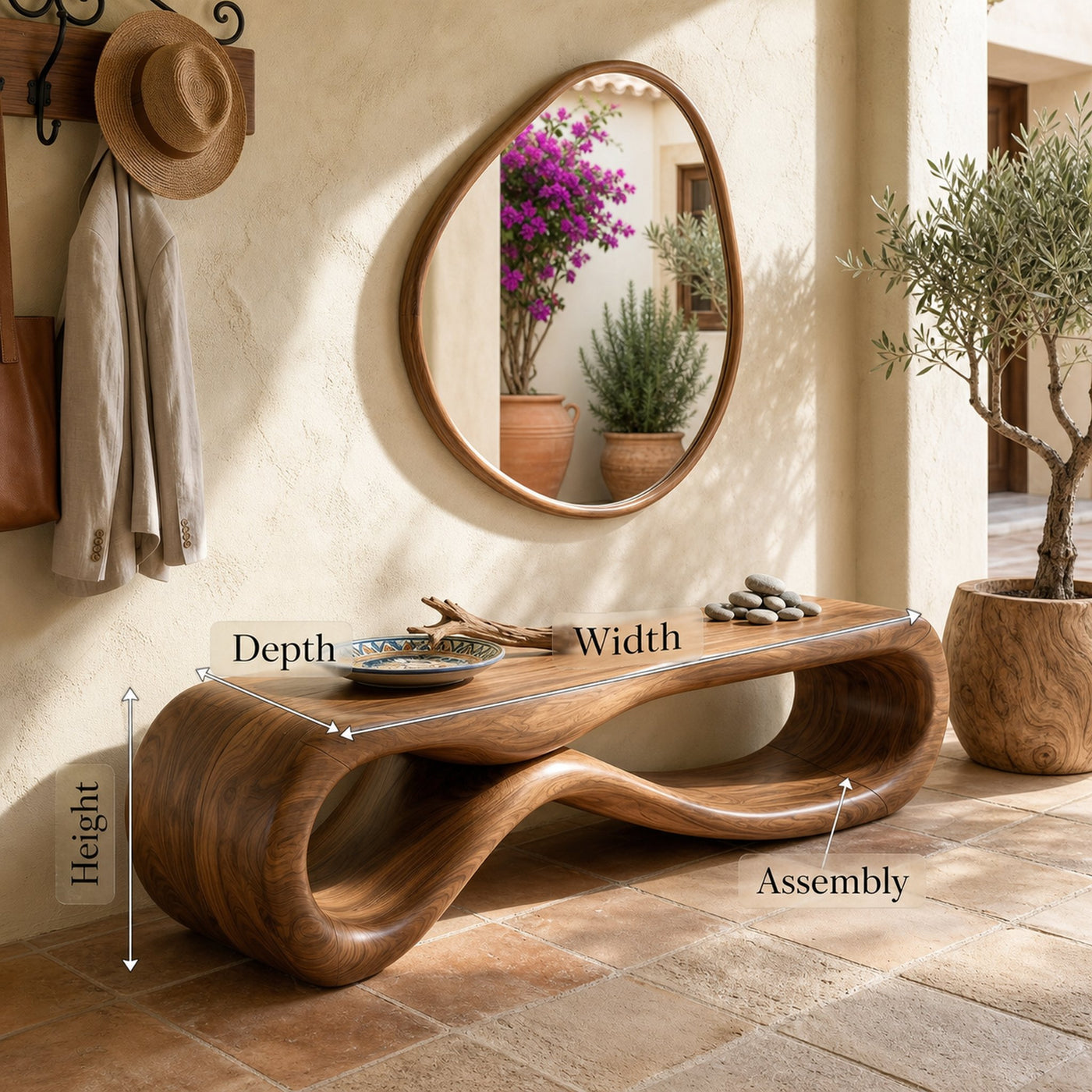 Organic Sculptural Bench Coastal Residence - product view 8