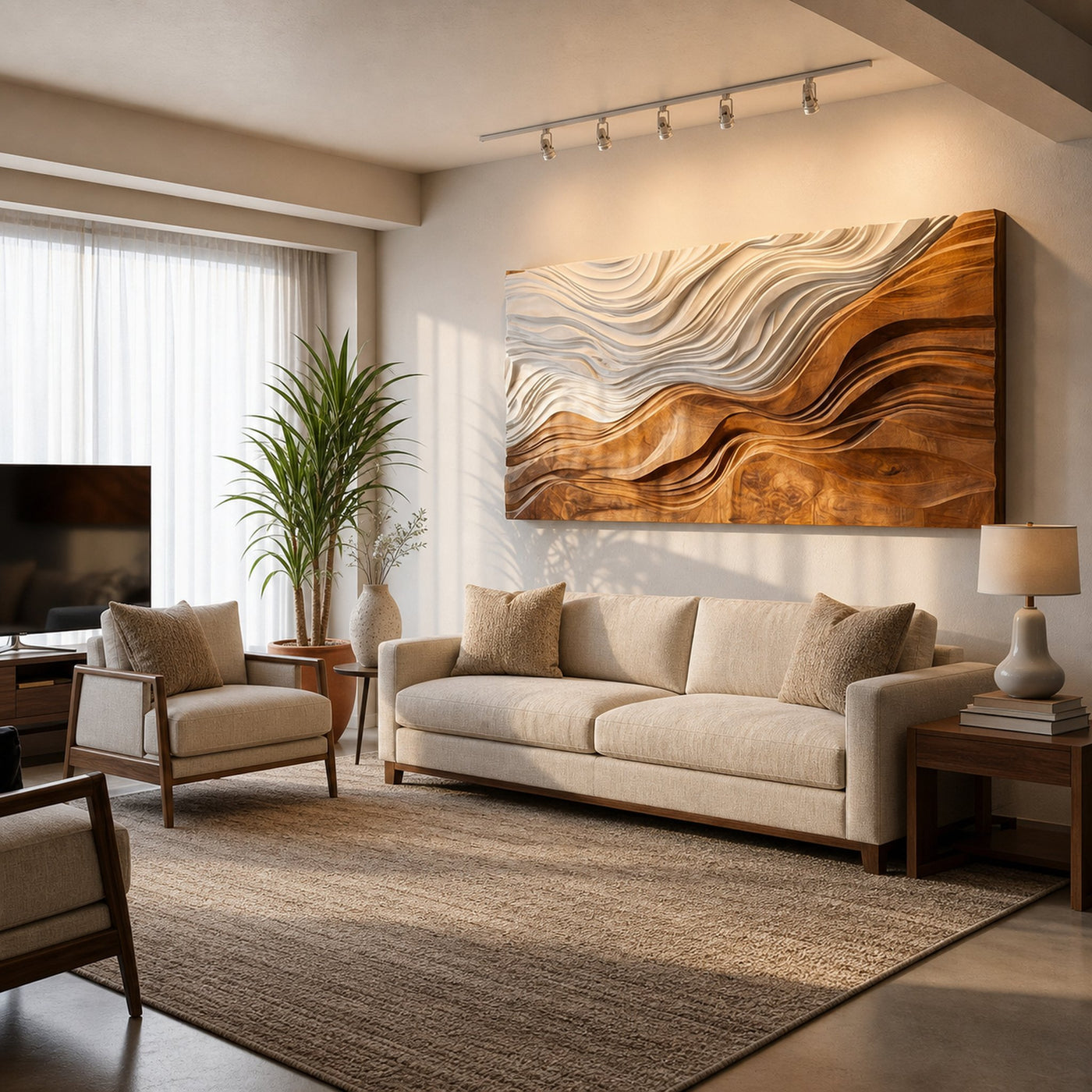 Organic Sculptural Natural Wood Wall Art For Home Decor