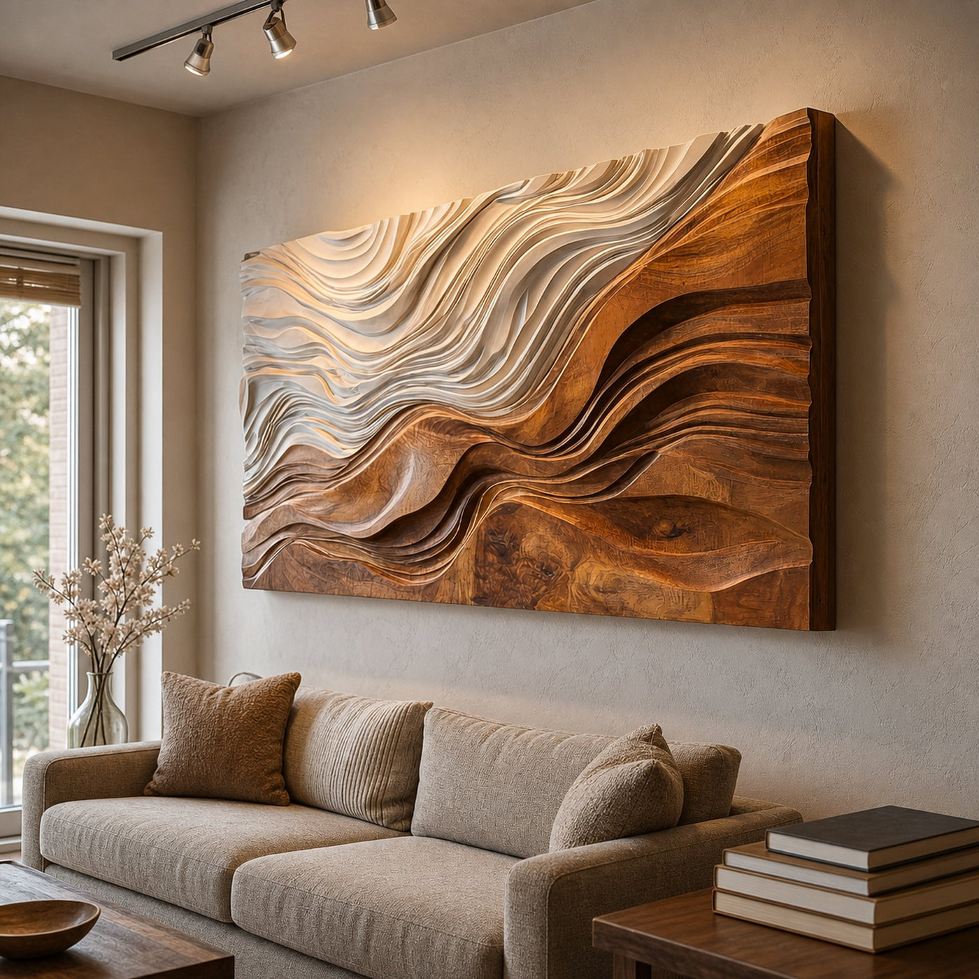 Organic Sculptural Natural Wood Wall Art For Home Decor - product view 6