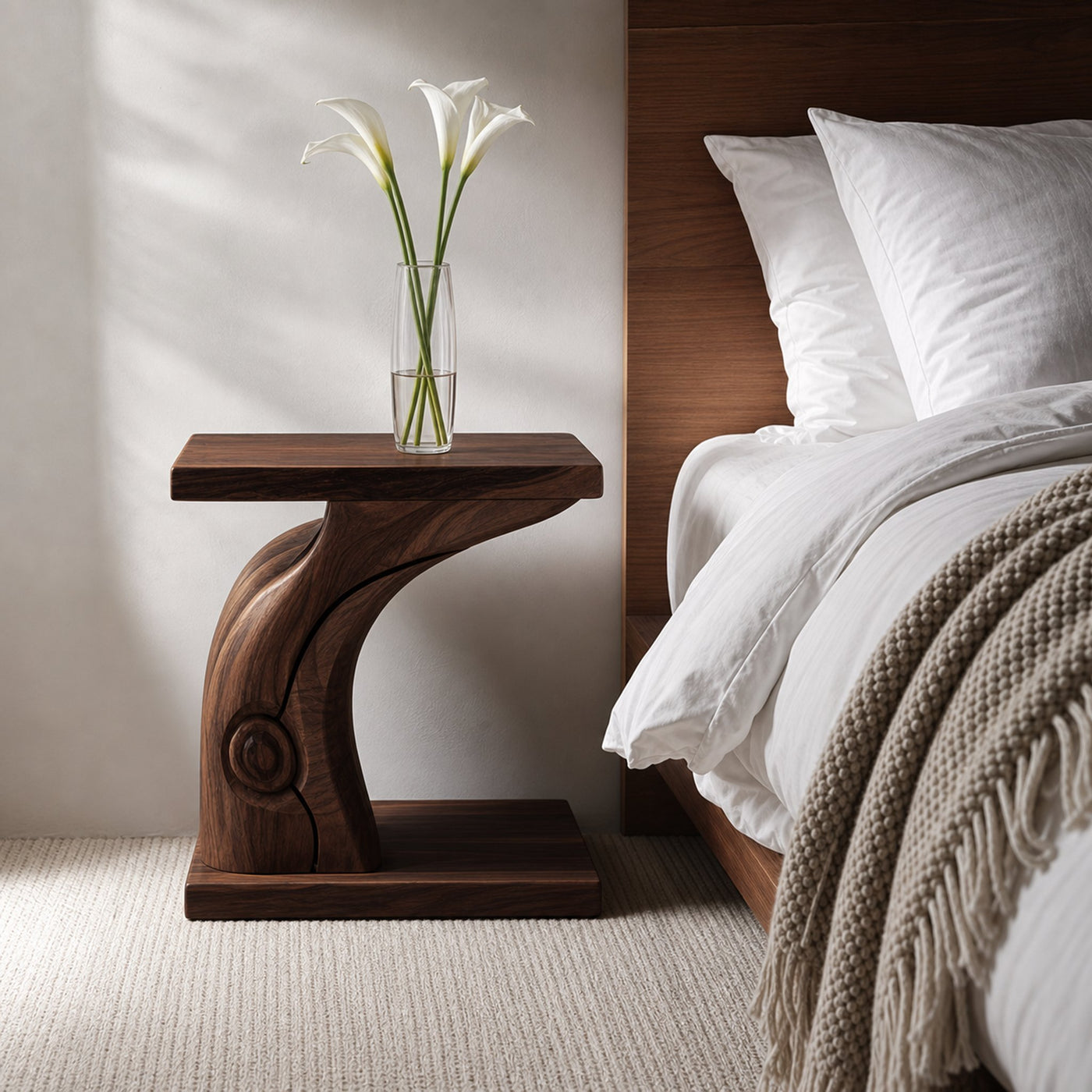 Organic Sculptural Nightstand For Bedroom Or Home Interior - product view 7