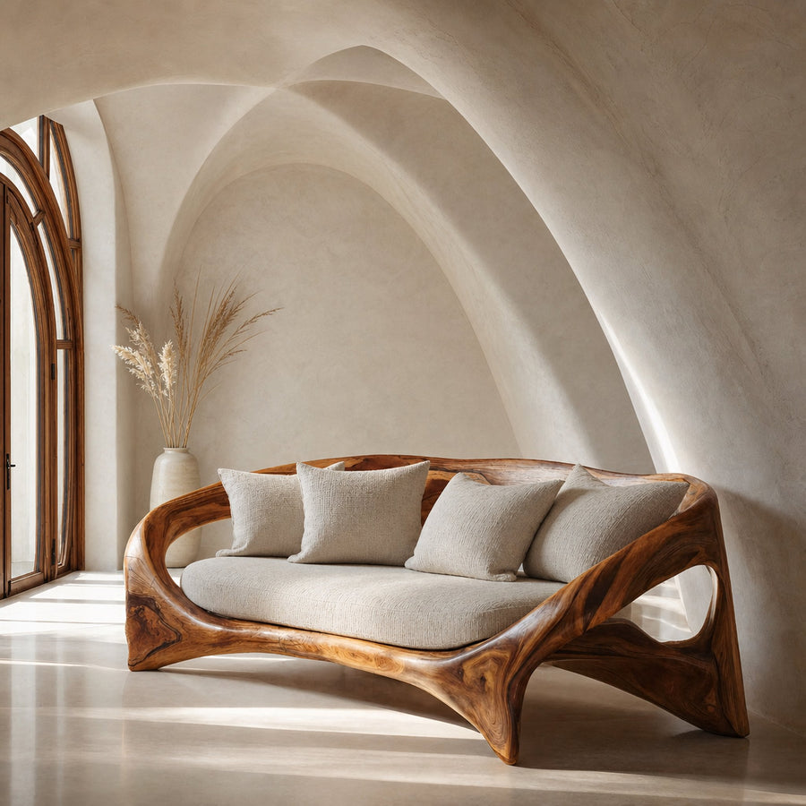 Organic Sculptural Sofa For Living Room Space