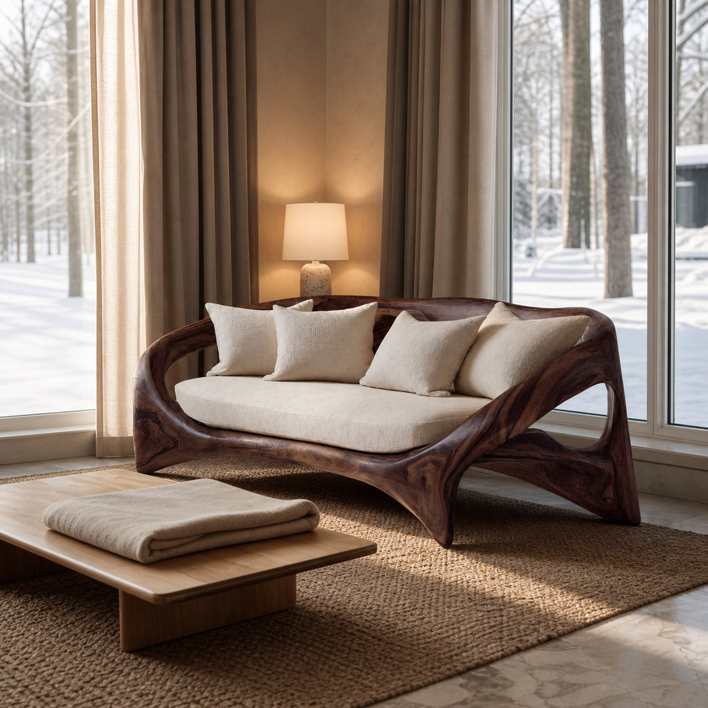 Organic Sculptural Sofa For Living Room Space - product view 7