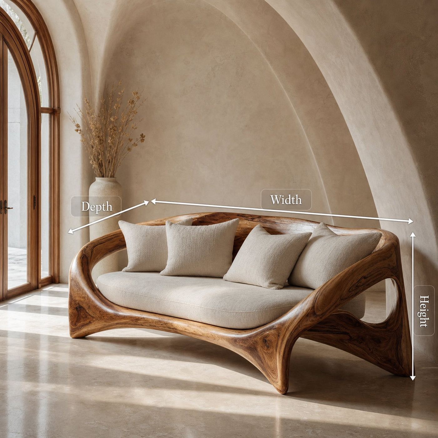 Organic Sculptural Sofa For Living Room Space - product view 8