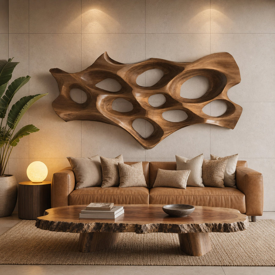 Organic Sculptural Wall Art For Living Room Decor
