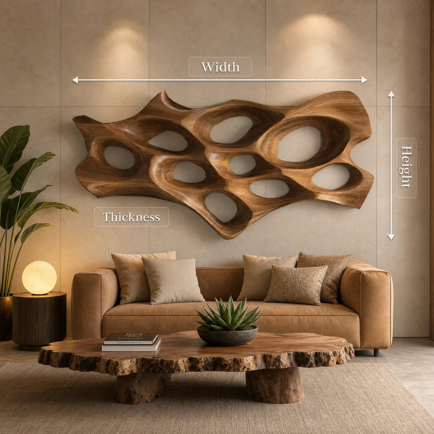 Organic Sculptural Wall Art For Living Room Decor - product view 8