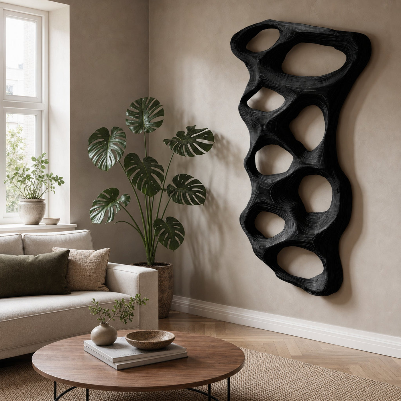 Organic Sculptural Wall Art Panel For Living Room Decor - product view 7