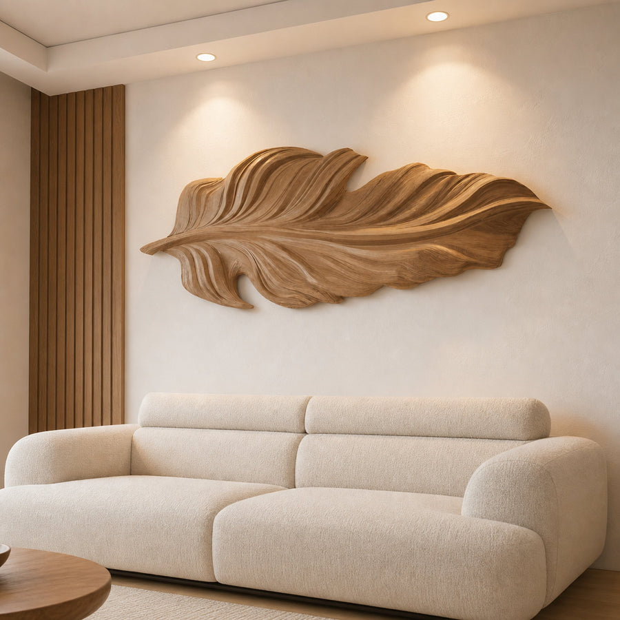 Organic Sculpture Leaf Wall Art For Living Room Or Bedroom