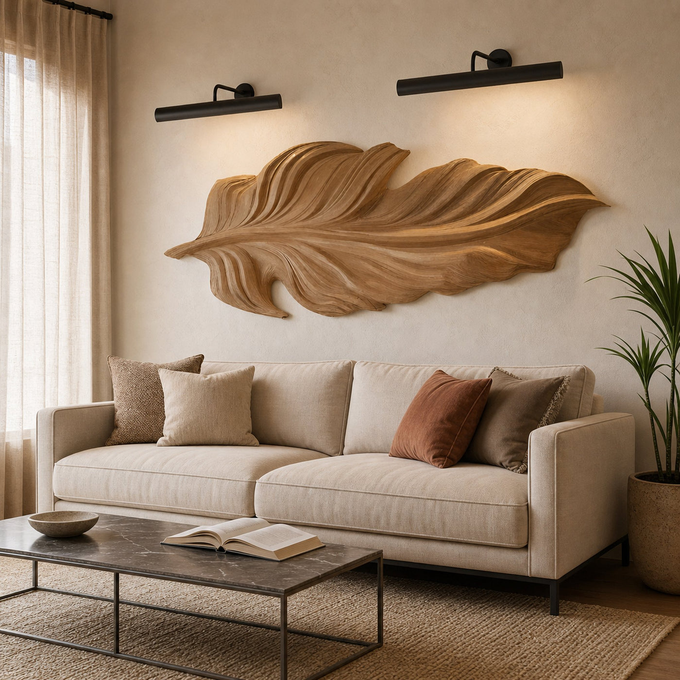 Organic Sculpture Leaf Wall Art For Living Room Or Bedroom - product view 6