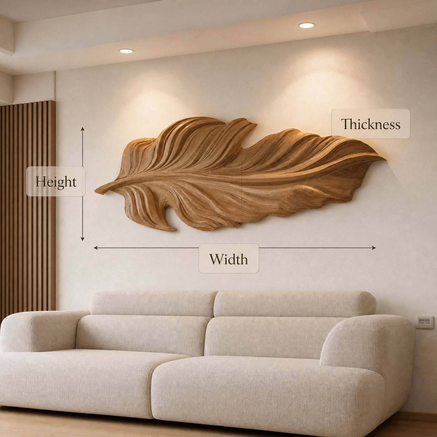 Organic Sculpture Leaf Wall Art For Living Room Or Bedroom - product view 8