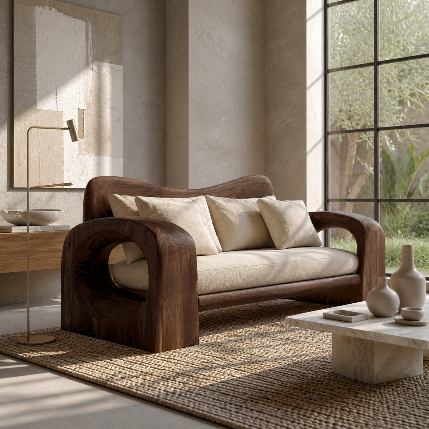 Organic Sofa Frame With Handcrafted Solid Wood Structure For Living Room - product view 7