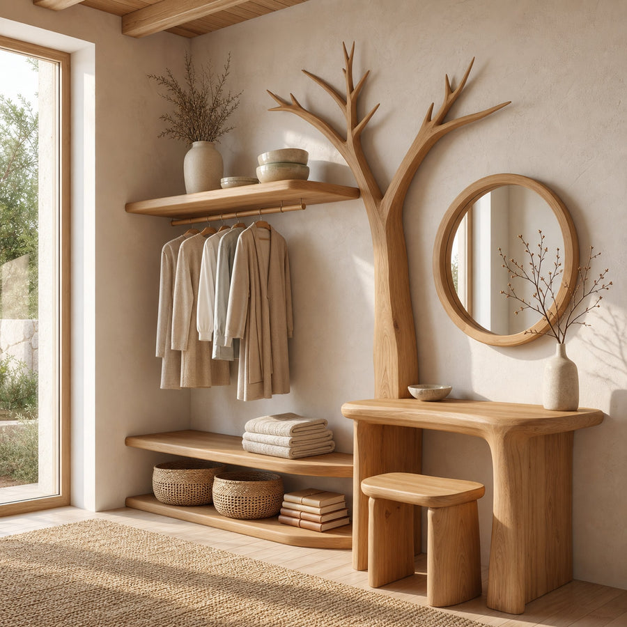 Organic Tree Coat Rack Dressing Table Bedroom And Dressing Room