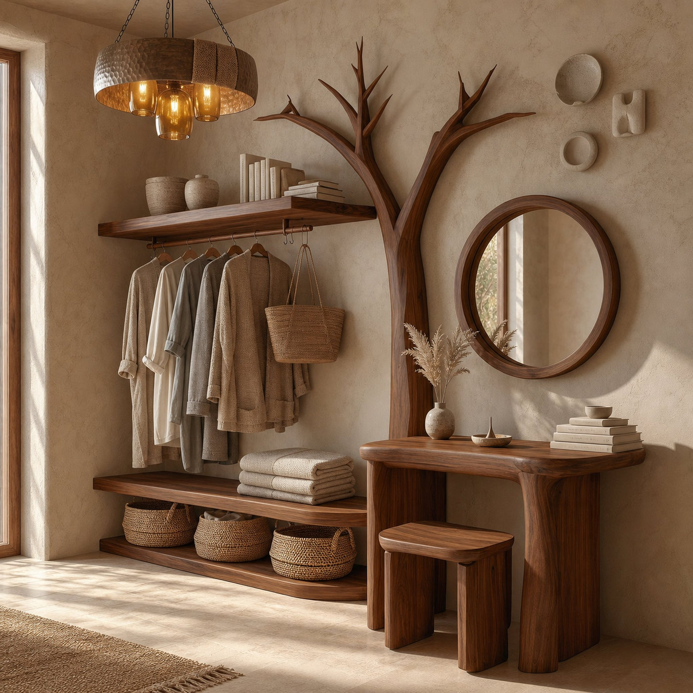 Organic Tree Coat Rack Dressing Table Bedroom And Dressing Room - product view 6