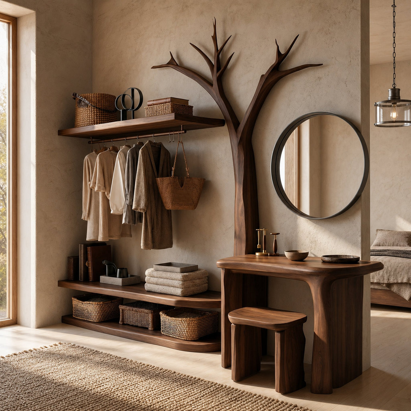Organic Tree Coat Rack Dressing Table Bedroom And Dressing Room - product view 7
