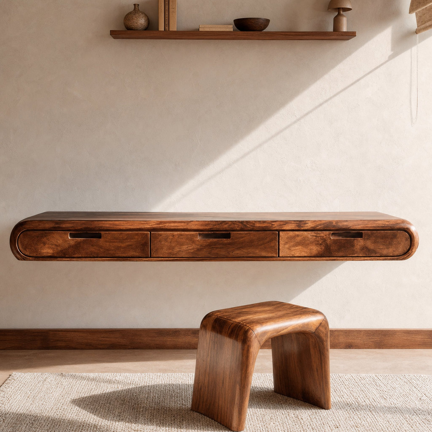 Organic Wall Mounted Desk For Workspace