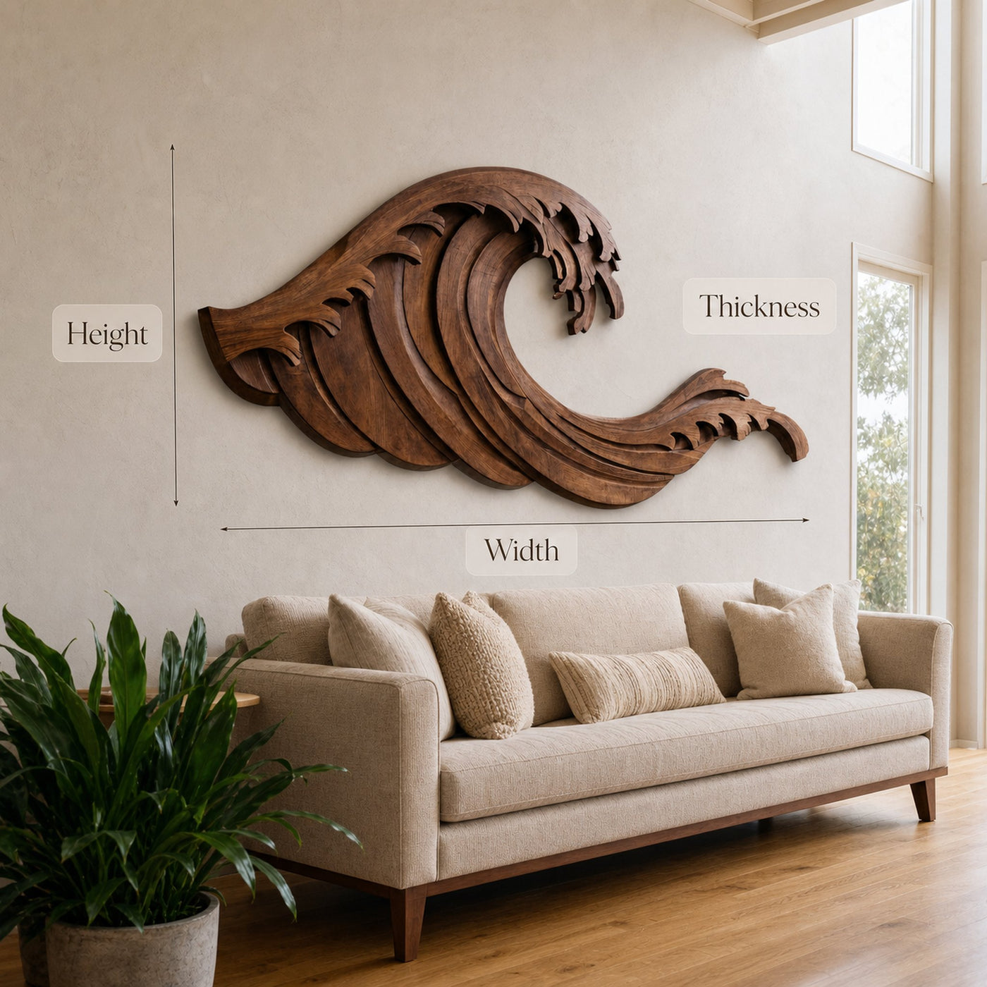 Organic Wave Wall Art Coastal Inspired Art For Living - product view 7